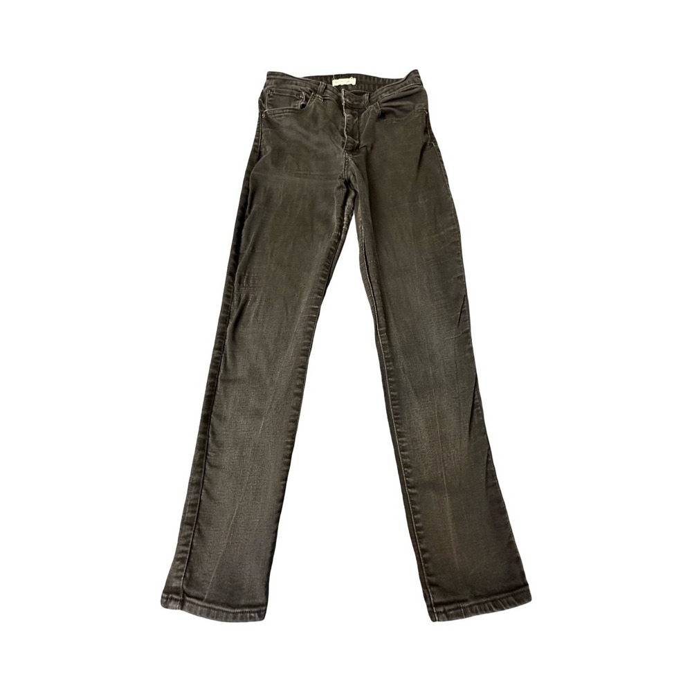 Levi's Jeans Womens 29 Black 721 High Rise Skinny Faded Denim Waterless Stretch